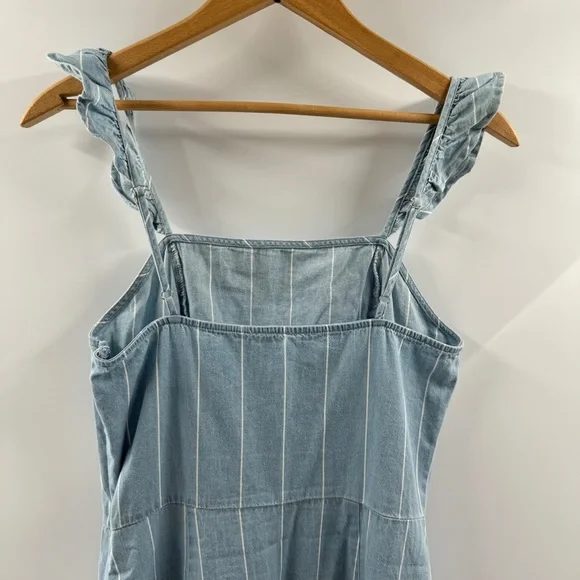 Sadie & Sage Blue Ruffled Cotton Dress – Size Small - Picture 6 of 8
